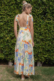 Spaghetti Tie Strap Floral Maxi Dress