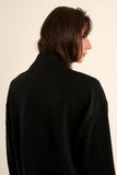 Black Edie Front Zip Soft Long Sleeve