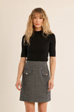 Black Ladies Knitted Sweater