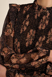 Apolline Ruched Blouse in Chocolate