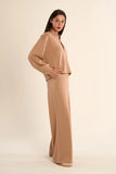 Camel Edie Front Zip Soft Long Sleeve