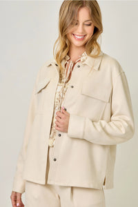 Ivory Suedette Shacket