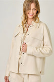 Ivory Suedette Shacket