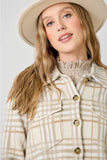 Neutral Check Pattern Shacket