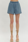 Ruffle Textured Accent Shorts