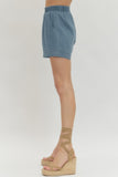 Ruffle Textured Accent Shorts
