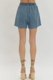 Ruffle Textured Accent Shorts