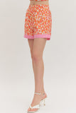 Neon Orange Leopard Shorts