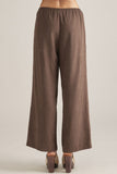 Dark Brown Tie Waist Pants
