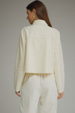 Ivory Cropped Tie Neck Jacket