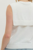 Ivory Tie Sweater Tank Top