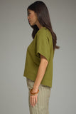 Olive Green Dolman Sleeve Top