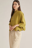 Pistachio Scalloped Edge Sweater