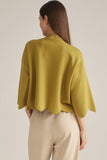 Pistachio Scalloped Edge Sweater