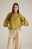 Pistachio Scalloped Edge Sweater