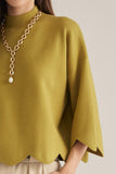Pistachio Scalloped Edge Sweater