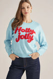 Blue Holly Jolly Sequin Sweater