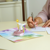 Unicorn Dancer Funny 3D Pop-Up Birthday Greeting Card