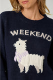 Navy Llama Weekend Sweater