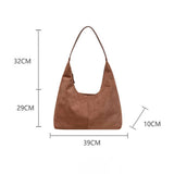 Coffee Suede Underarm Bag