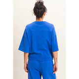 Cobalt Blue Drop Shoulder Tee