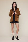 Camel Collared Double Button Jacket