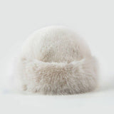 Cream Faux Fur Fishermen Hat
