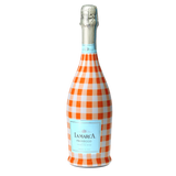 Orange & White Gingham Prosecco Bottle Wrap