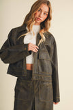 Vegan Leather Boxy Jacket
