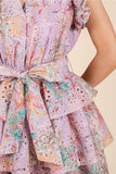 Lavender Mix Eyelet Ruffle Dress
