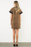 Leopard Print Short Sleeve Dress