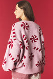 Pink Peppermint Holiday Sweater