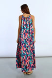 Bright Green & Purple Pattern Maxi