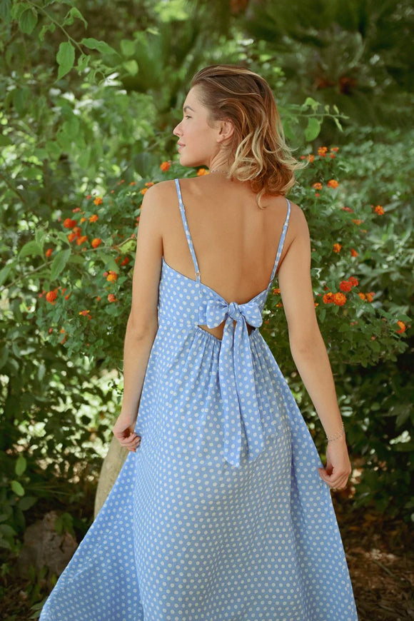 Baby Blue Polka Dot Maxi Fashion Cupcake Baby Blue Polka Dot Maxi Fashion Cupcake