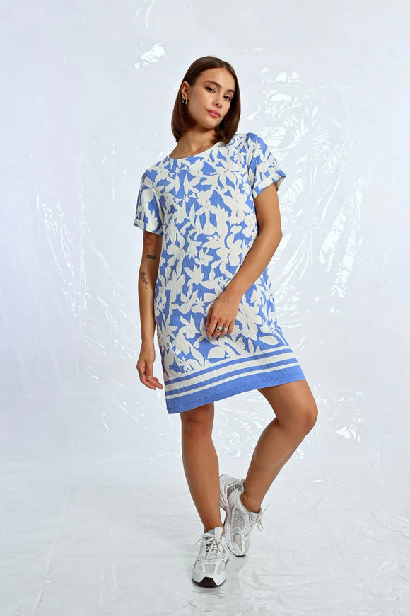 Blue Palms Mini Shift Dress