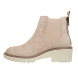 Tan Chunky Zipper Side Bootie - Danielle