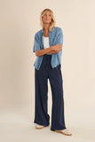 Navy Polka Dot Pants