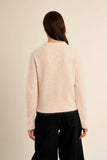 Ivory Covered Button Cardigan