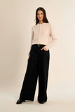 Ivory Covered Button Cardigan
