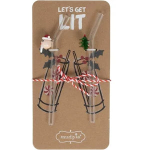 Christmas Glass Straws
