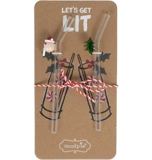 Christmas Glass Straws