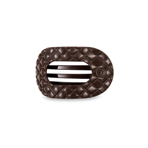 Truly Taupe Quilted Small Rounded Hairclip