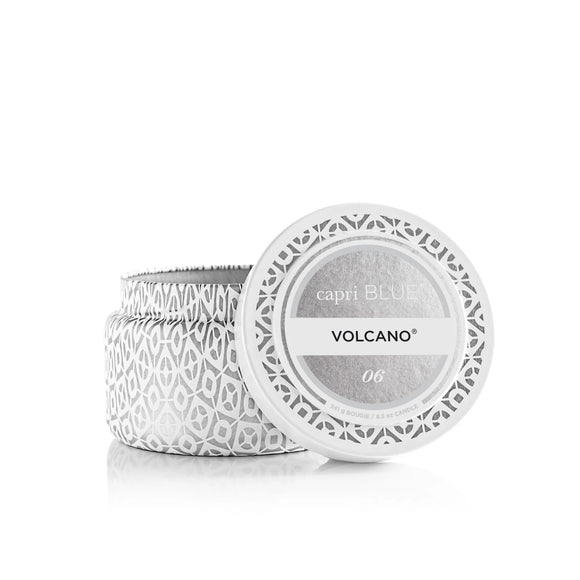8.5oz White Volcano Travel Tin Candle