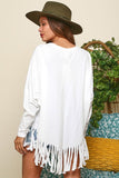 White Sequin Patch Lightning Bolt Top