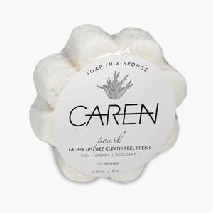 Caren Soap In A Sponge - Pearl